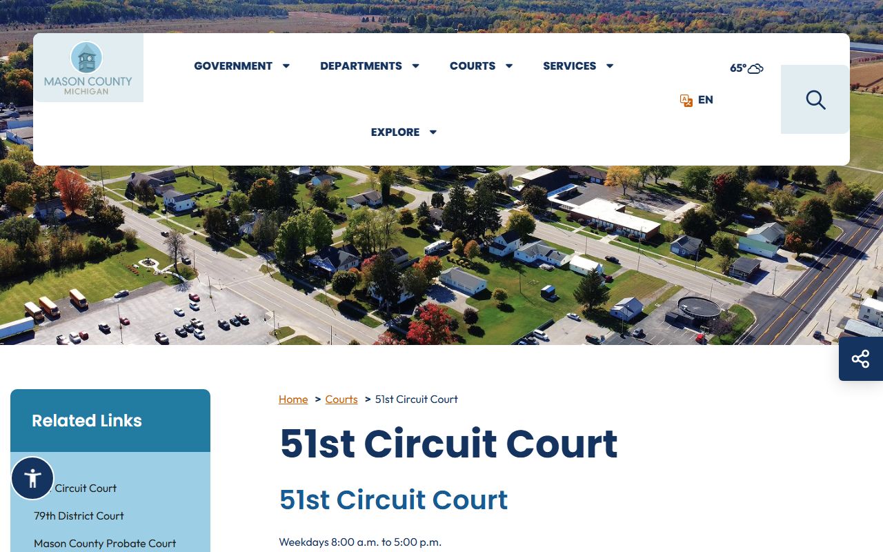 Mason County court records on the 51st Circuit Court page