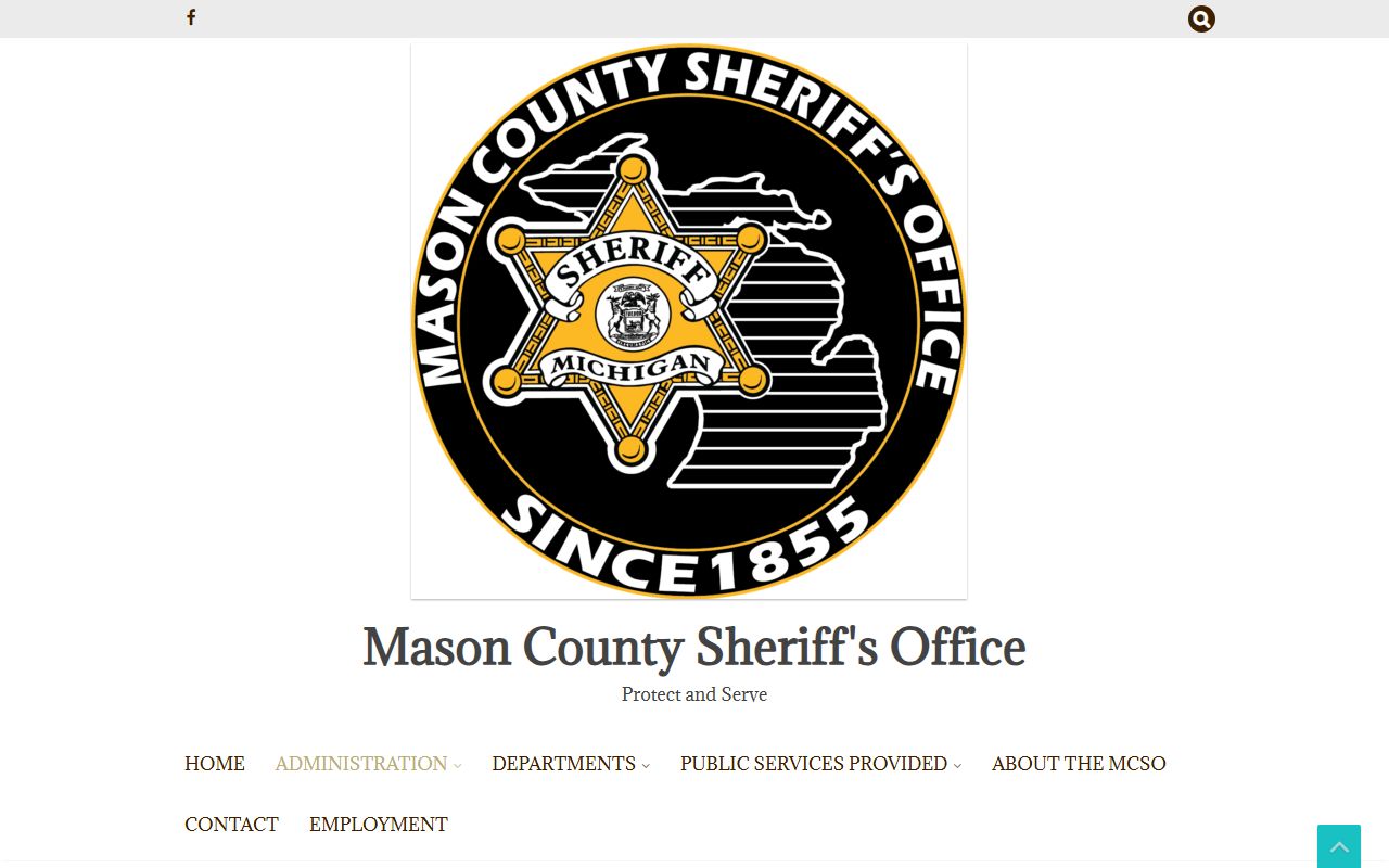 Mason County jail administrator page for custody and inmate questions